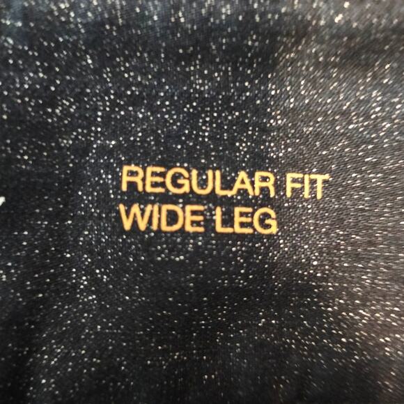 INC International Concepts Black Silver Shimmer Regular Fit Wide Leg Pants 6 NWT - Picture 5 of 7